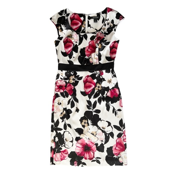 WHBM Satin Floral Shift Dress | 4 - Picture 5 of 8